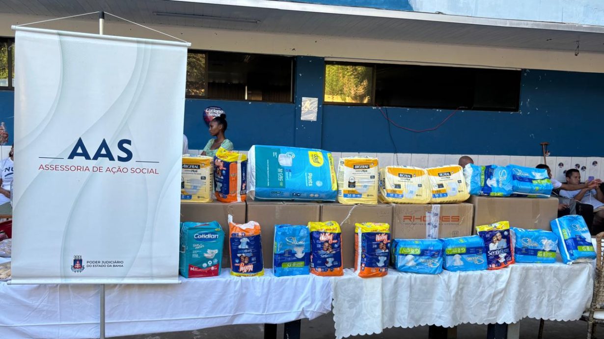 TJBA doa 40 pacotes de fraldas geriátricas a instituto em Salvador
