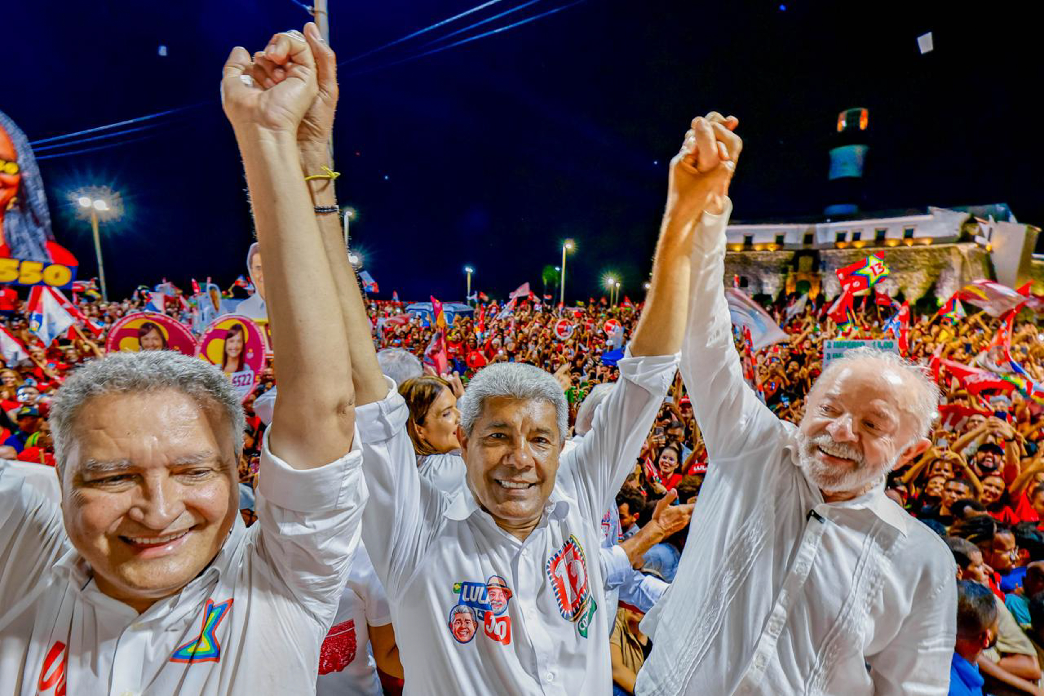 Jerônimo Rodrigues e Rui Costa participam de ato de Lula em São Paulo